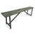 Mid 20th Century Vintage Wood & Iron School Bench For Sale - Image 5 of 6