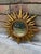 Mid 20th Century 12.5" Gold Gilded Sunburst Wall Accent Mirror For Sale - Image 14 of 17