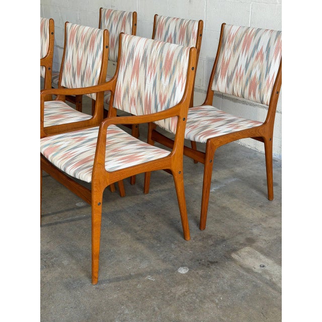 Mid 20th Century Set of 6 Teak Dining Chairs Vintage Mid-Century Modern Wood Chairs For Sale - Image 5 of 12