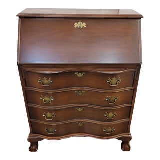 Vintage Jasper Cabinet Mahogany Slant Front Desk For Sale