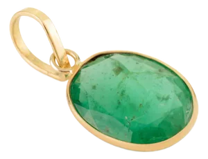 Dainty 14k Yellow Gold Emerald Pendant Graduation Jewelry