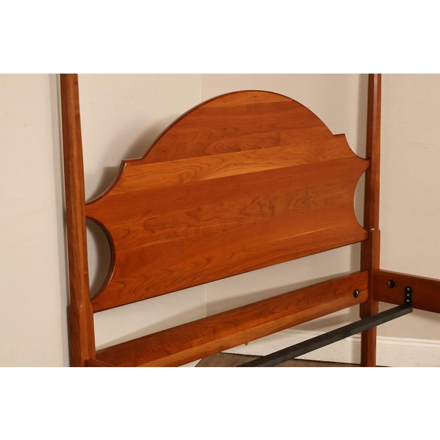 Custom Quality Solid Cherry Queen Size Poster Bed For Sale In Philadelphia - Image 6 of 18
