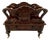 Early Victorian Solid Rosewood Three-Section Canterbury with Drawer and Casters For Sale