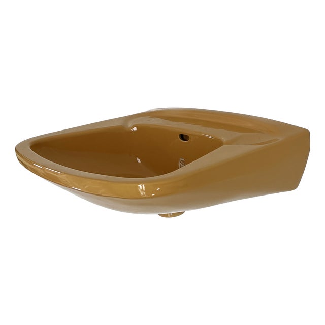 Vintage Round Mustard Sink from Keramag Keravit, 1980s For Sale