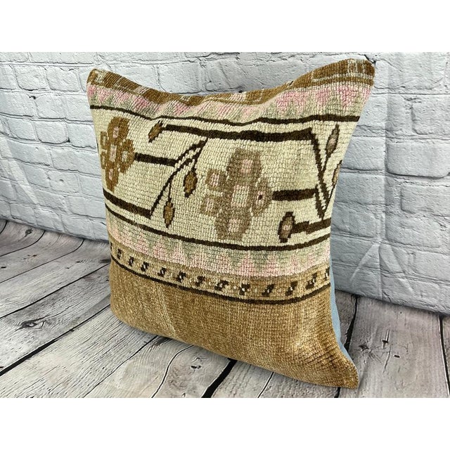 Vintage Pillow Case Turkish Rug Pillow Decorative Rug Pillow Dry cleaning only. PILLOW INSERT IS NOT INCLUDED