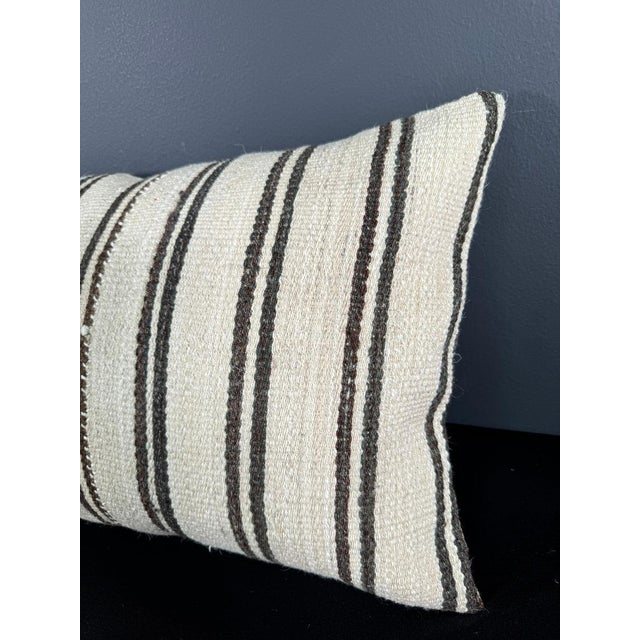 Turkish Hemp Pillow Cushion Natural Beige Dark Brown Pillow Cushion Cover 16 "x 24" #30097 Enhance your home decor with...