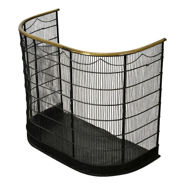 English 19th Century Brass & Metal Fire Screen For Sale