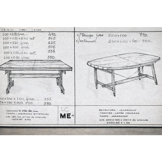Sergio Rodrigues “Burton” Dining Table in Freijó & Polished Black Stone, Brazil, 1958 — Lot 702 For Sale - Image 13 of 14
