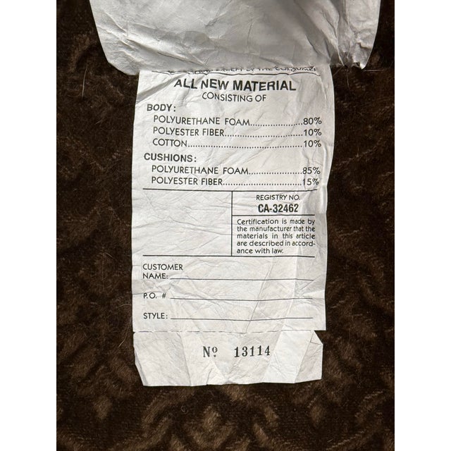 Custom Design Cut Mohair + Suede Lounge Chair + Nailhead Trim For Sale - Image 12 of 12