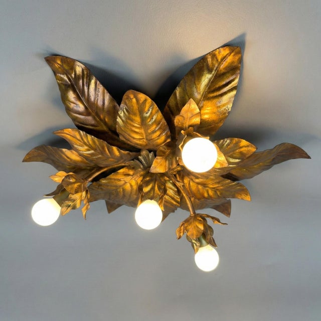 Up for sale is a spectacular ceiling light (or large wall light) crafted in Florence from the 1970s. Compared to...