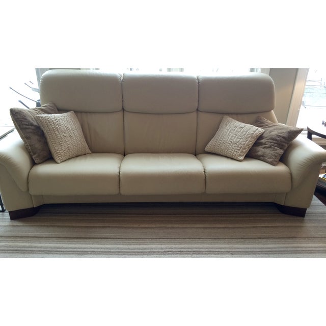 Ekornes Stressless Paradise 3 Seat Leather Sofa Chairish