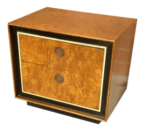 Hollywood Regency Campaign John Widdicomb for John Stuart Burlwood Nightstand