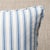 This pillow features Birdie Ticking Stripe by Mark D. Sikes for Schumacher with a self welt finish. Created by Mark D....
