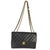 Black Vintage 24k Black Quilted Lambskin Jumbo XL Maxi Flap Bag For Sale - Image 8 of 9