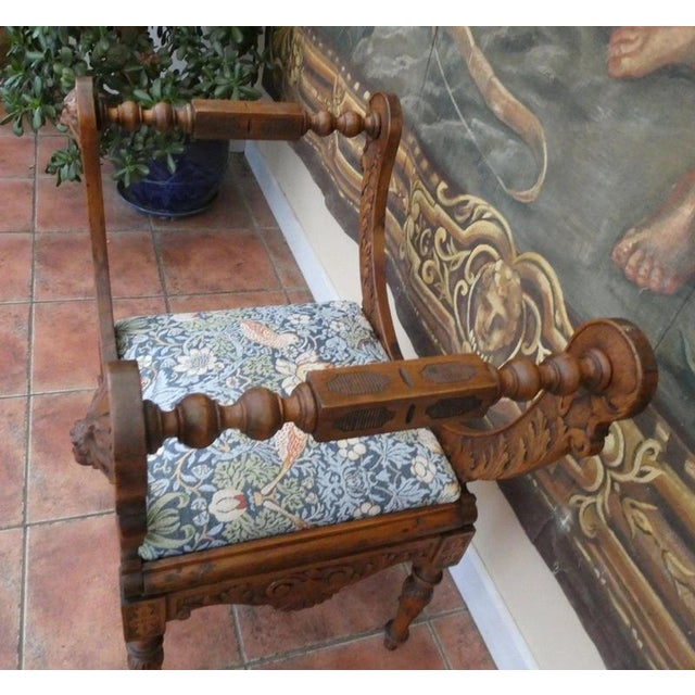 Antique Italian Carved Fruitwood Angel Stool, 1830 For Sale - Image 9 of 18