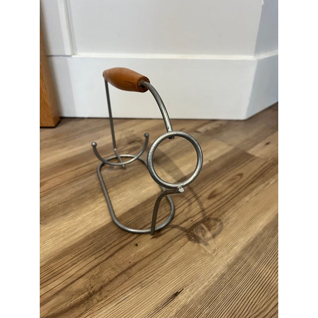Mid-Century Modern 1950s MCM Wine Bottle Holder For Sale - Image 3 of 8