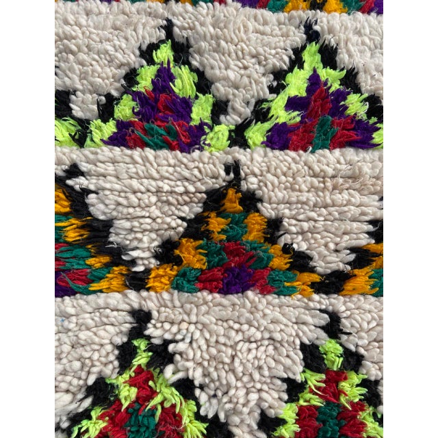 Textile 1980s Moroccan Berber Vintage Azilal Handmade Rug, 3'6 X 7'54 For Sale - Image 7 of 11