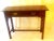 Lovely, definitive classic Mahogany Georgian style console, banded top with a single drawer with double brass pulls.