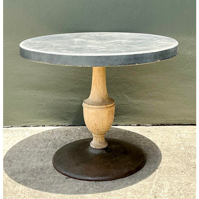 Vintage Boho Patinated Cafe Table For Sale - Image 9 of 11