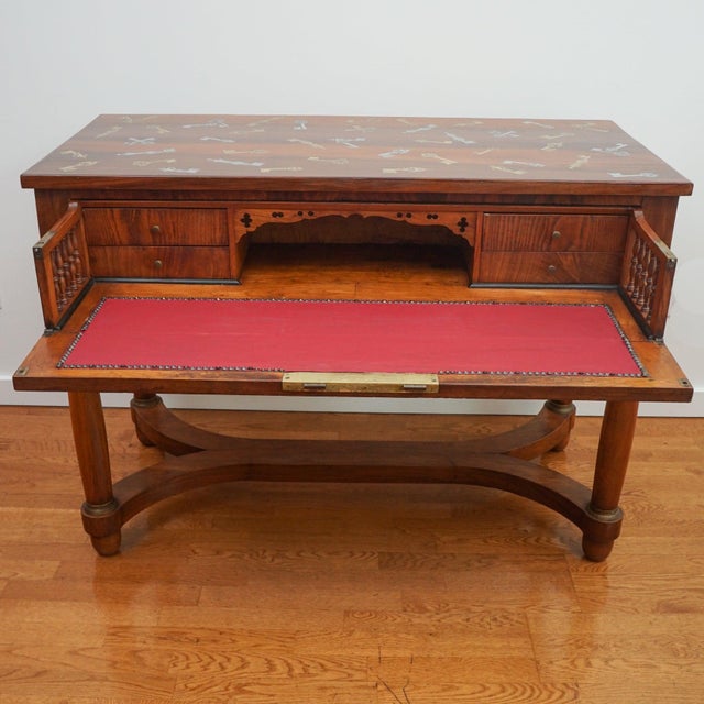 Fornasetti Decorated Antique Italian Writing Desk For Sale - Image 14 of 16