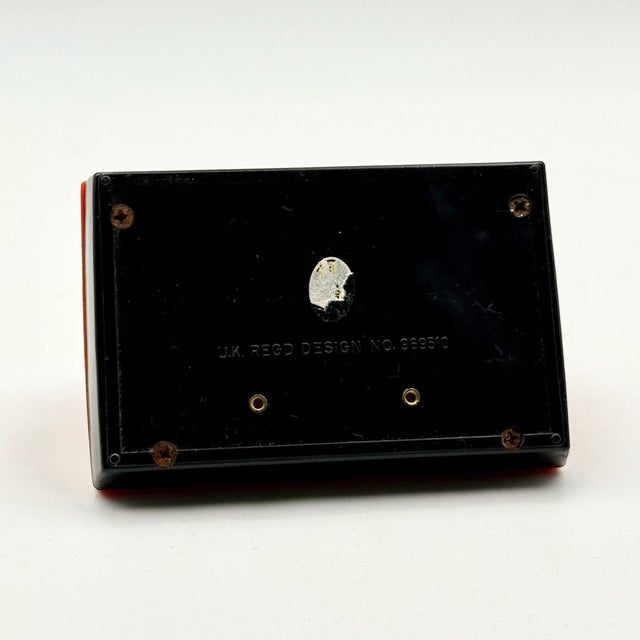 Black Vintage Pop Design Perpetual Desk Calendar in Red Plastic, 1970s For Sale - Image 8 of 13