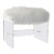 Lucite and Mongolian Fur Bench For Sale