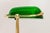 Art Deco banker lamp with green glass shade vienna around 1920s. Brass polished and stove enameled. European Plug (up to...