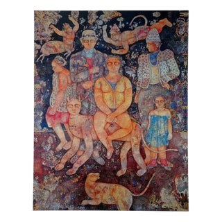 Sakti Burman, Onirical Composition, 1970s, Lithograph For Sale