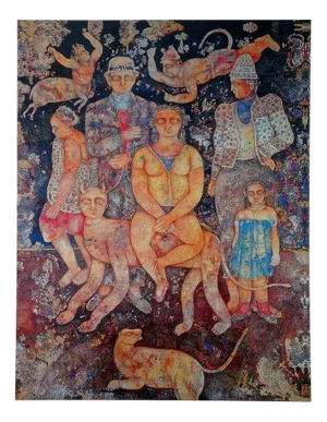 Sakti Burman, Onirical Composition, 1970s, Lithograph