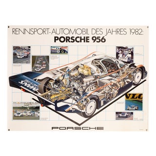 Original Porsche Poster by Bruno Betti, 1982 For Sale
