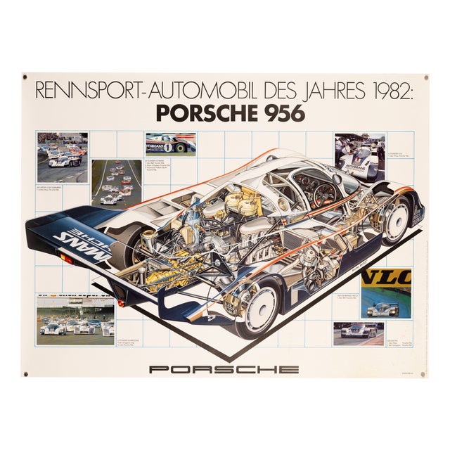 Original Porsche Poster by Bruno Betti, 1982 For Sale