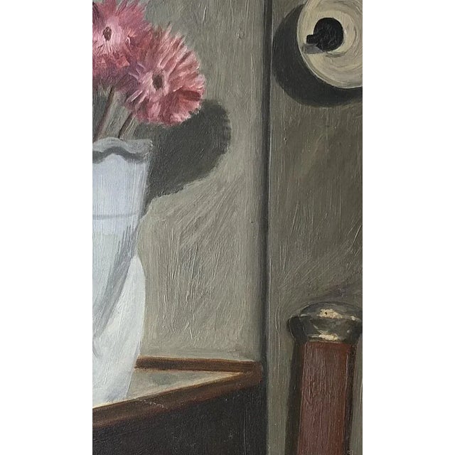 Jean Verdier, Bouquet Rose et la Canne au Pommeau d'argent, 1945, Oil on Canvas, Framed For Sale - Image 6 of 10