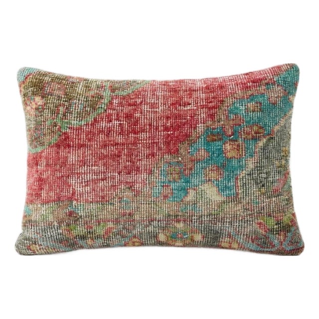 Turkish Lumbar Rug Pillow Cover 16'' X 24'' For Sale