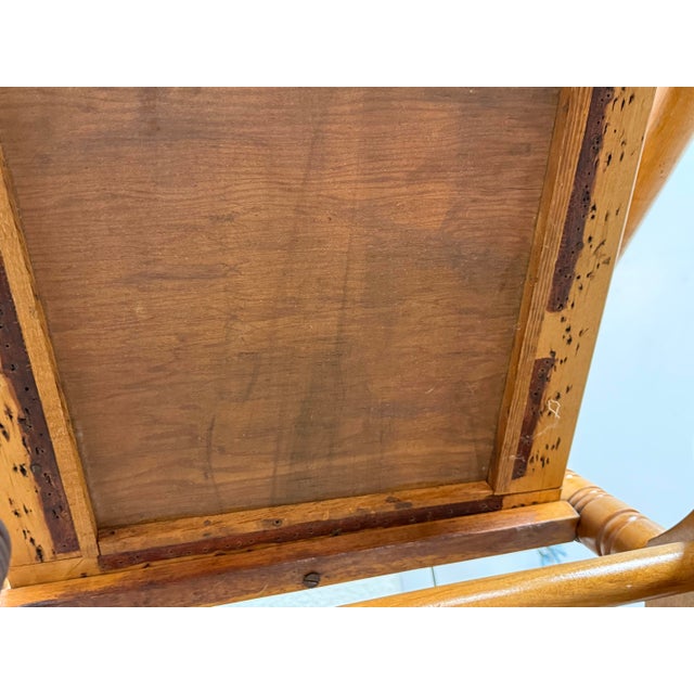 Antique Victorian Wood + Leather Rocking Chair For Sale In San Francisco - Image 6 of 12