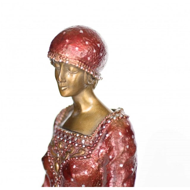 Chiparus, Eternal Friends, 1890s, Bronze & Marble For Sale - Image 15 of 18