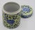 Mid-20th Century Canary Yellow and Blue Porcelain Lidded Jar For Sale - Image 9 of 13