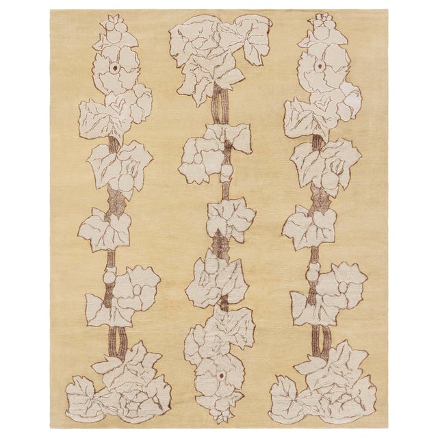 Modern Napa Vines Handmade Wool Rug by Doris Leslie Blau For Sale