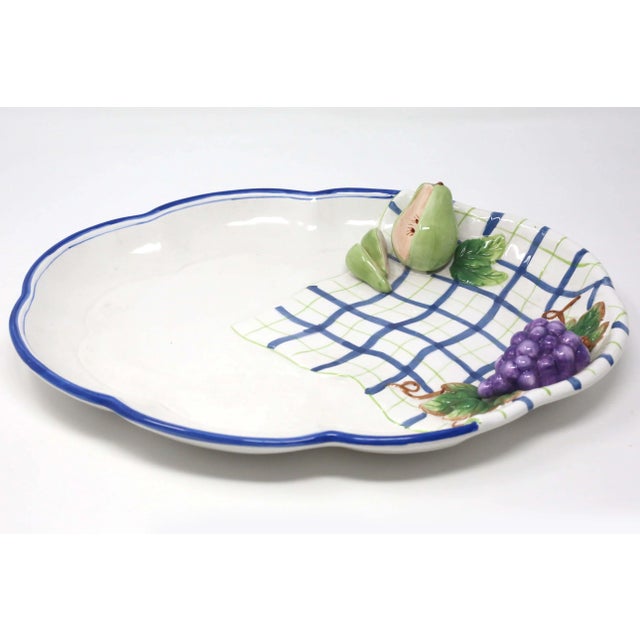 Vintage Trompe-L'œil Grapes and Pear Serving Platter by Bella Casa For Sale - Image 11 of 11