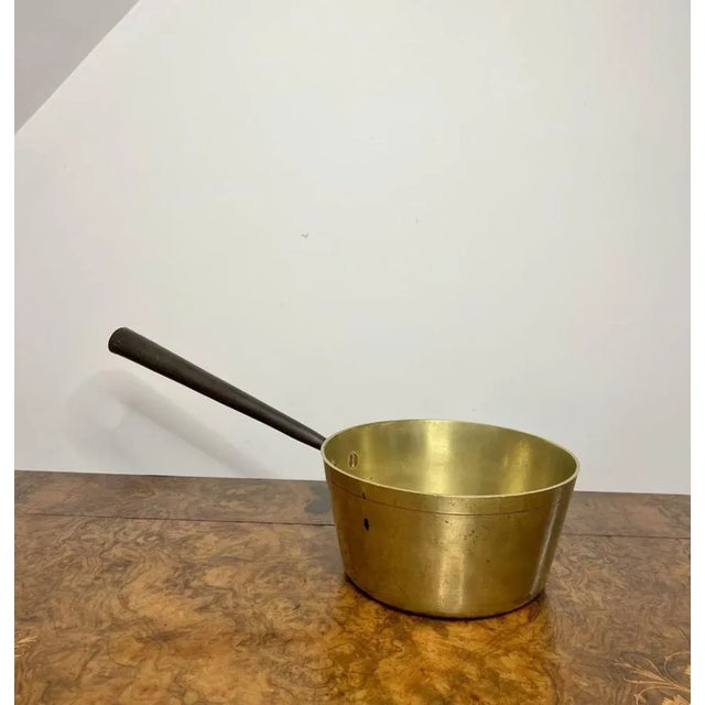 Mid 19th Century Antique Victorian Brass Jam Pan, 1860s For Sale - Image 5 of 6