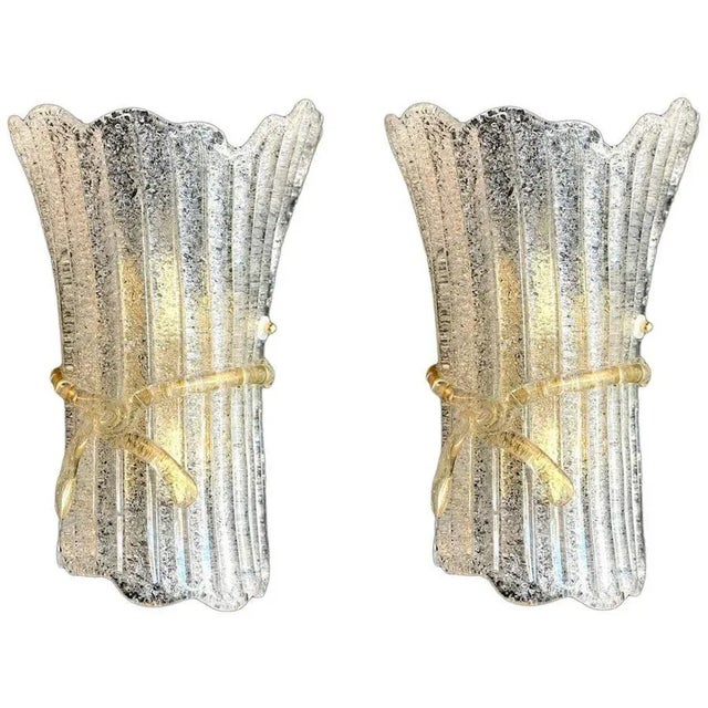 Italian Murano Glass Wall Sconces from Barovier & Toso, 1970s, Set of 2 For Sale - Image 15 of 15