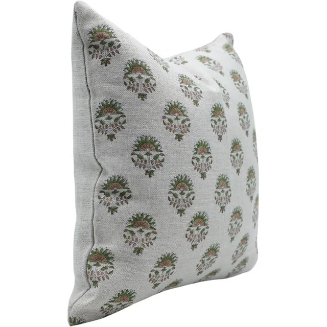 Elevate your home décor with this exquisite handmade cushion cover, featuring the elegant Indarjeet block print....