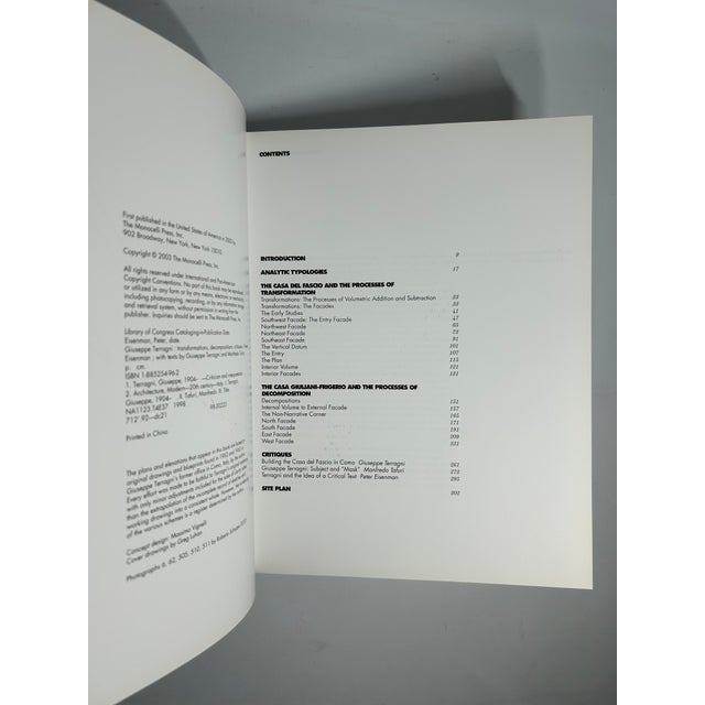 2000 - 2009 2000s Illustrated Quarto, Peter Eisenman's Giuseppe Terragni: Transformations, Decompositions, Critiques, Signed - 1 Book For Sale - Image 5 of 15