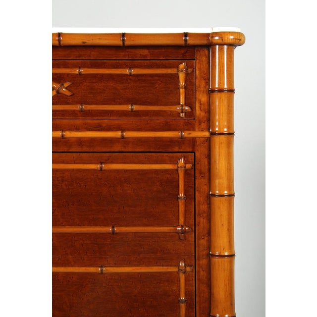 Faux Bamboo Secretary, 1870s For Sale - Image 3 of 18