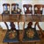 Early 20th Century Set of 6 Hickory Chair–Style American Empire Dining Chairs With Unique Floral Needlepoint For Sale - Image 5 of 12