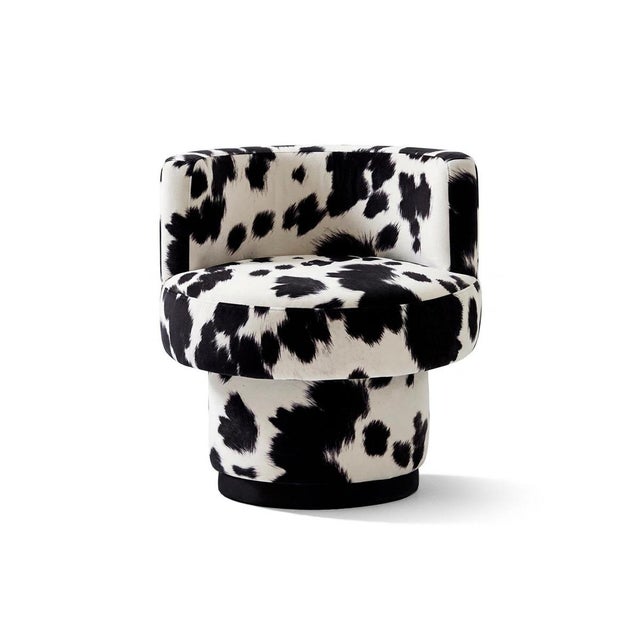 Caos Accent Chair in Cow Furry Velvet from Moanne For Sale - Image 6 of 6