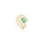 Not Yet Made - Made To Order 14k Yellow Gold Octagon Cut Emerald & Diamond Spring Ring Size 5.5 For Sale - Image 5 of 10