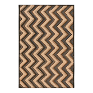 1960s Multicolor Stripe Vintage American Hooked Rug 4'6" X 6' Handknotted Wool Carpet