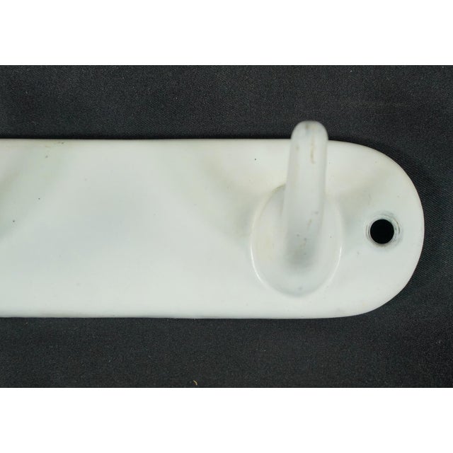 Vintage European Cast Iron Triple Hook Wall Rack For Sale In New York - Image 6 of 12