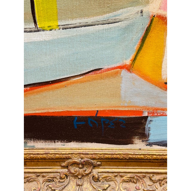 Cubism Lucia Lopez Figurative Cubist Painting For Sale - Image 3 of 6