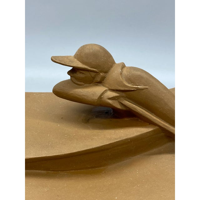 Ceramic 1980s Montgomery Smith Ceramic Whitewater Canoers Covered Vessel For Sale - Image 7 of 12